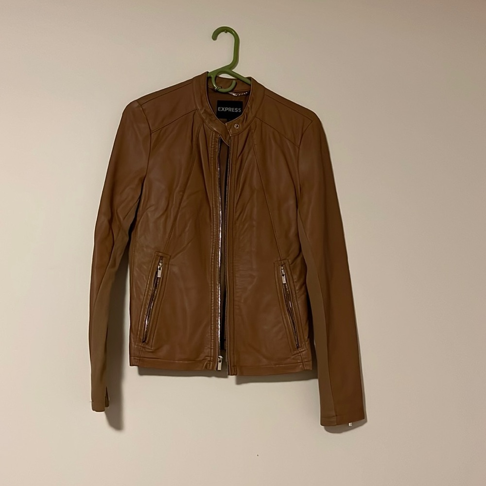 Express Women’s Camel Leather Jacket